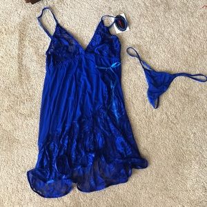 Brand new matching babydoll/thong set